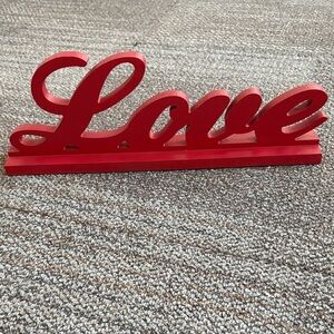 Red Love Sign Decor